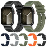 xDfind 混合尼龍編織矽膠錶帶，適用於Apple Watch 42 / 44 / 45 / 46 / 49mm 22mm，適用於Apple Watch 38 / 40 / 41 / S10 42mm 20mm