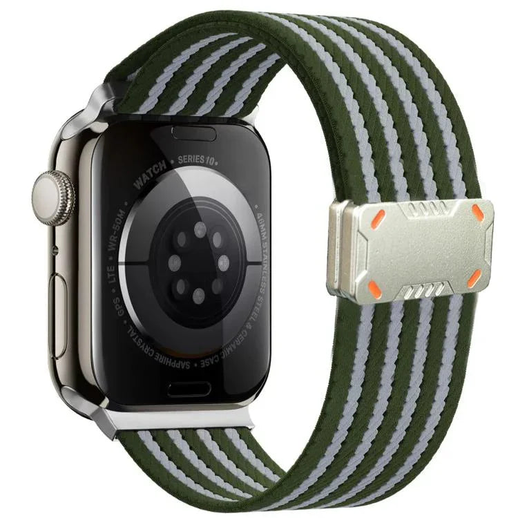 機甲磁扣尼龍錶帶，適用於Apple Watch 46mm / 49mm / 45mm / 44mm，適用於Apple Watch 42mm / 41mm / 40mm / 38mm