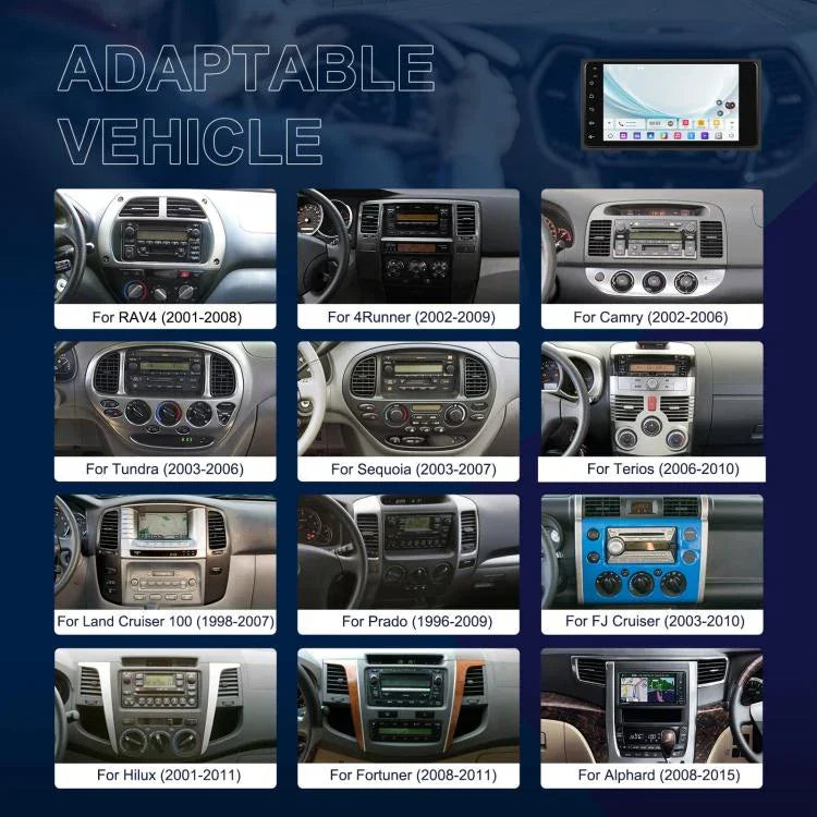 適用於豐田卡羅拉 安卓15 7吋無線CarPlay車載播放器中控導航機，標準版，標準版+AHD+麥克風