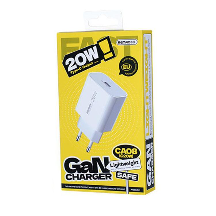 REMAX CA10 PD40W Type-C GaN 快速充電器，歐規插頭，CA10