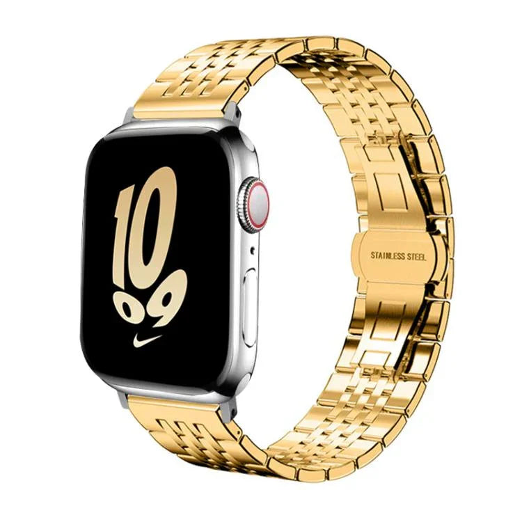 xDfind 七珠實心不鏽鋼錶帶，適用於Apple Watch 42 / 44 / 45 / 46 / 49mm 22mm，適用於Apple Watch 38 / 40 / 41 / S10 42mm 20mm