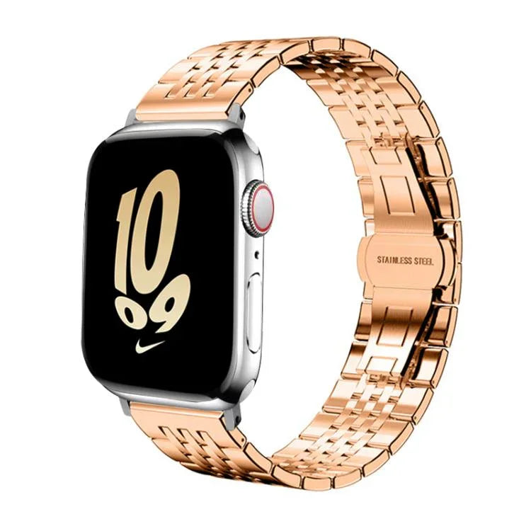 xDfind 七珠實心不鏽鋼錶帶，適用於Apple Watch 42 / 44 / 45 / 46 / 49mm 22mm，適用於Apple Watch 38 / 40 / 41 / S10 42mm 20mm