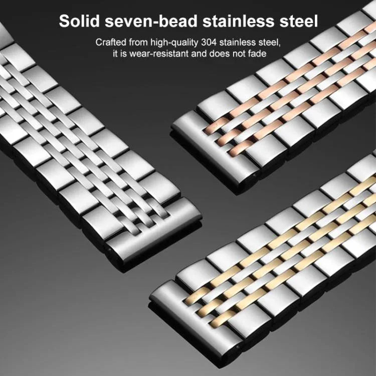 xDfind 七珠實心不鏽鋼錶帶，適用於Apple Watch 42 / 44 / 45 / 46 / 49mm 22mm，適用於Apple Watch 38 / 40 / 41 / S10 42mm 20mm