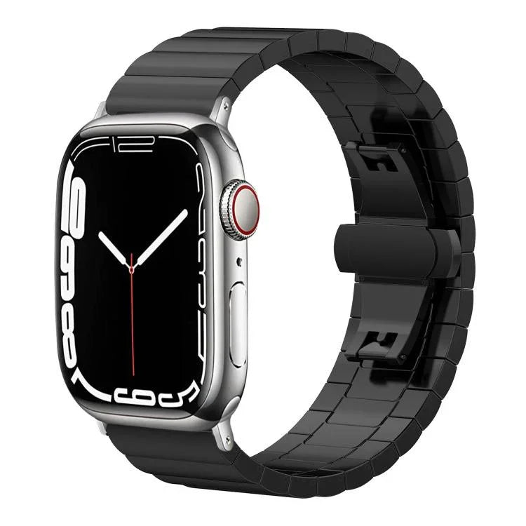 xDfind 單珠竹節實心不鏽鋼錶帶，適用於Apple Watch 42 / 44 / 45 / 46 / 49mm 22mm，適用於Apple Watch 38 / 40 / 41 / S10 42mm 20mm
