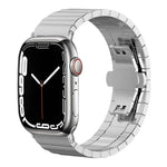 xDfind 單珠竹節實心不鏽鋼錶帶，適用於Apple Watch 42 / 44 / 45 / 46 / 49mm 22mm，適用於Apple Watch 38 / 40 / 41 / S10 42mm 20mm
