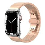 xDfind 單珠竹節實心不鏽鋼錶帶，適用於Apple Watch 42 / 44 / 45 / 46 / 49mm 22mm，適用於Apple Watch 38 / 40 / 41 / S10 42mm 20mm