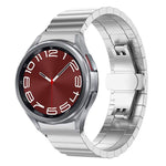 xDfind 單珠竹節純不鏽鋼錶帶，適用於 Samsung Galaxy Watch8 / Watch8 Classic 22mm，Samsung Galaxy Watch 7 / 6 / 5 / FE 20mm，Samsung Galaxy Fit3 SM-R390 18mm