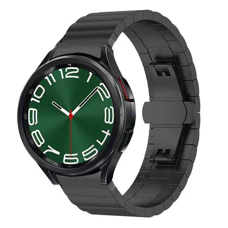 xDfind 單珠竹節純不鏽鋼錶帶，適用於 Samsung Galaxy Watch8 / Watch8 Classic 22mm，Samsung Galaxy Watch 7 / 6 / 5 / FE 20mm，Samsung Galaxy Fit3 SM-R390 18mm
