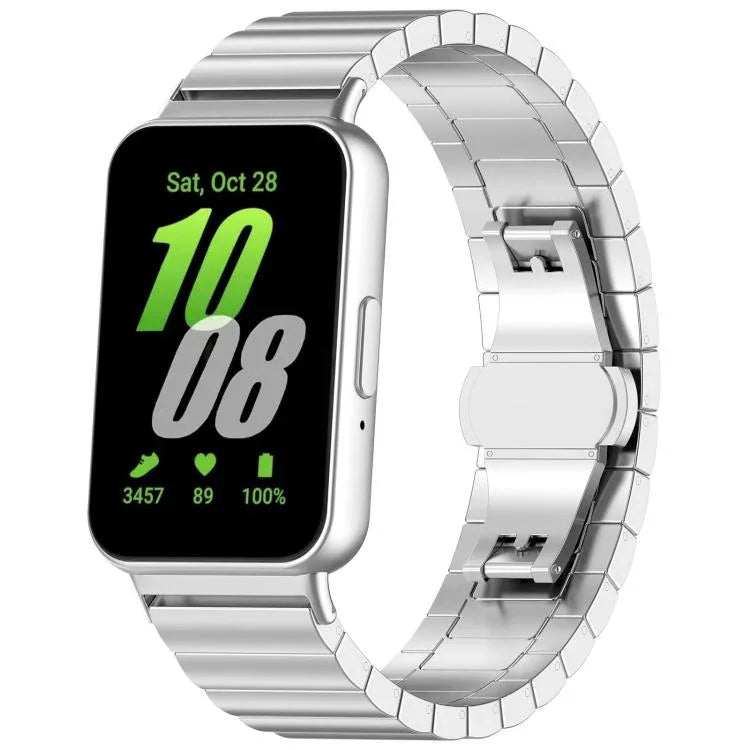xDfind 單珠竹節純不鏽鋼錶帶，適用於 Samsung Galaxy Watch8 / Watch8 Classic 22mm，Samsung Galaxy Watch 7 / 6 / 5 / FE 20mm，Samsung Galaxy Fit3 SM-R390 18mm