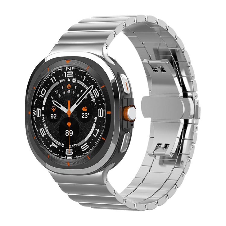 xDfind 單珠竹節純不鏽鋼錶帶，適用於 Samsung Galaxy Watch8 / Watch8 Classic 22mm，Samsung Galaxy Watch 7 / 6 / 5 / FE 20mm，Samsung Galaxy Fit3 SM-R390 18mm