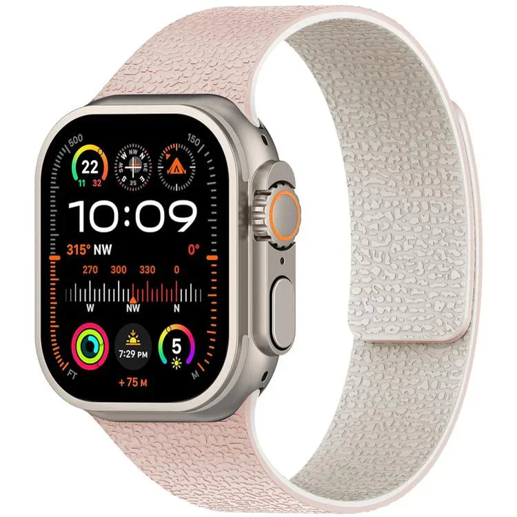 xDfind 荔枝紋磁吸矽膠錶帶，適用於Apple Watch 42 / 44 / 45 / 46 / 49mm，適用於Apple Watch 38 / 40 / 41 / S10 42mm