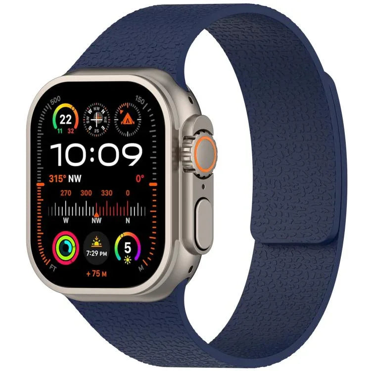 xDfind 荔枝紋磁吸矽膠錶帶，適用於Apple Watch 42 / 44 / 45 / 46 / 49mm，適用於Apple Watch 38 / 40 / 41 / S10 42mm