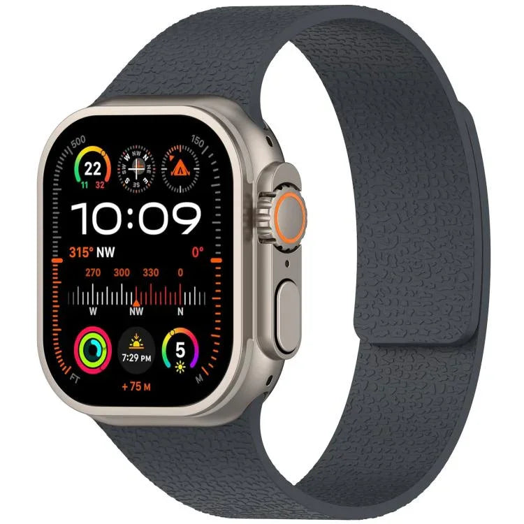 xDfind 荔枝紋磁吸矽膠錶帶，適用於Apple Watch 42 / 44 / 45 / 46 / 49mm，適用於Apple Watch 38 / 40 / 41 / S10 42mm