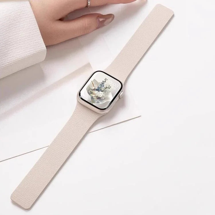 xDfind 荔枝紋磁吸矽膠錶帶，適用於Apple Watch 42 / 44 / 45 / 46 / 49mm，適用於Apple Watch 38 / 40 / 41 / S10 42mm