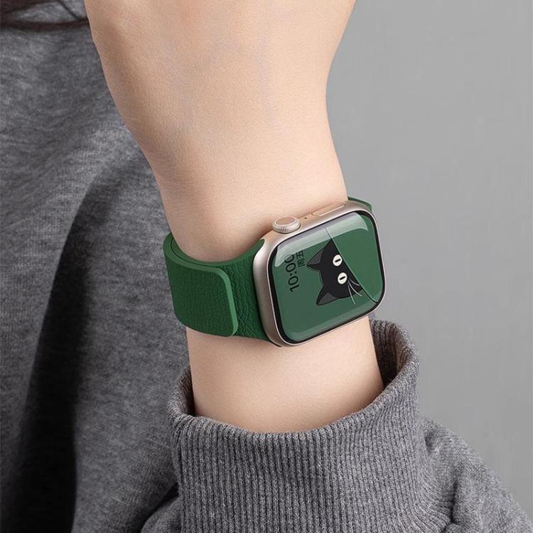 xDfind 荔枝紋磁吸矽膠錶帶，適用於Apple Watch 42 / 44 / 45 / 46 / 49mm，適用於Apple Watch 38 / 40 / 41 / S10 42mm