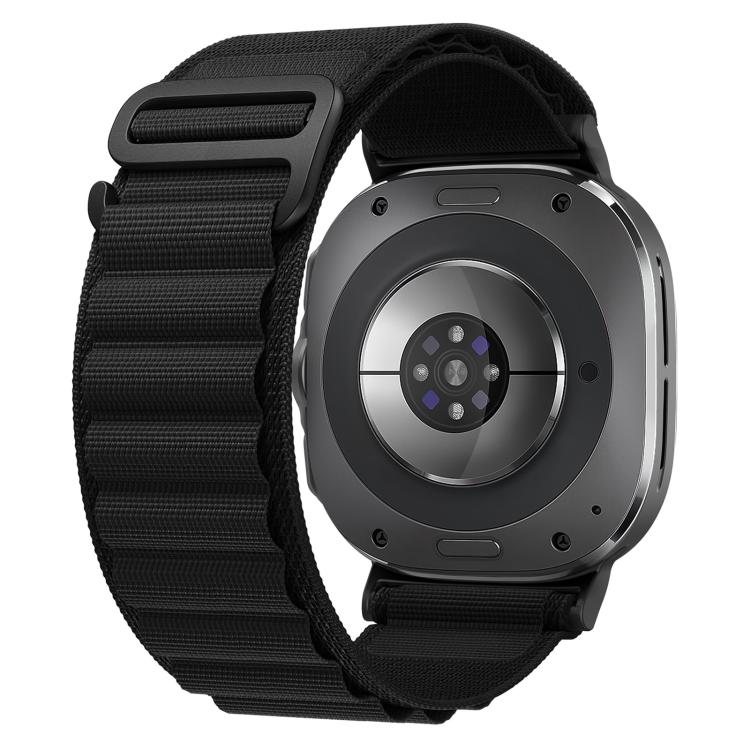xDfind 黑色扣環尼龍錶帶，適用於 Samsung Galaxy Watch Ultra 47mm / Ultra 2025，Samsung Galaxy Watch8 / 8 Classic