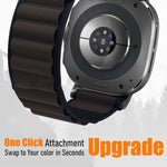 xDfind 黑色扣環尼龍錶帶，適用於 Samsung Galaxy Watch Ultra 47mm / Ultra 2025，Samsung Galaxy Watch8 / 8 Classic