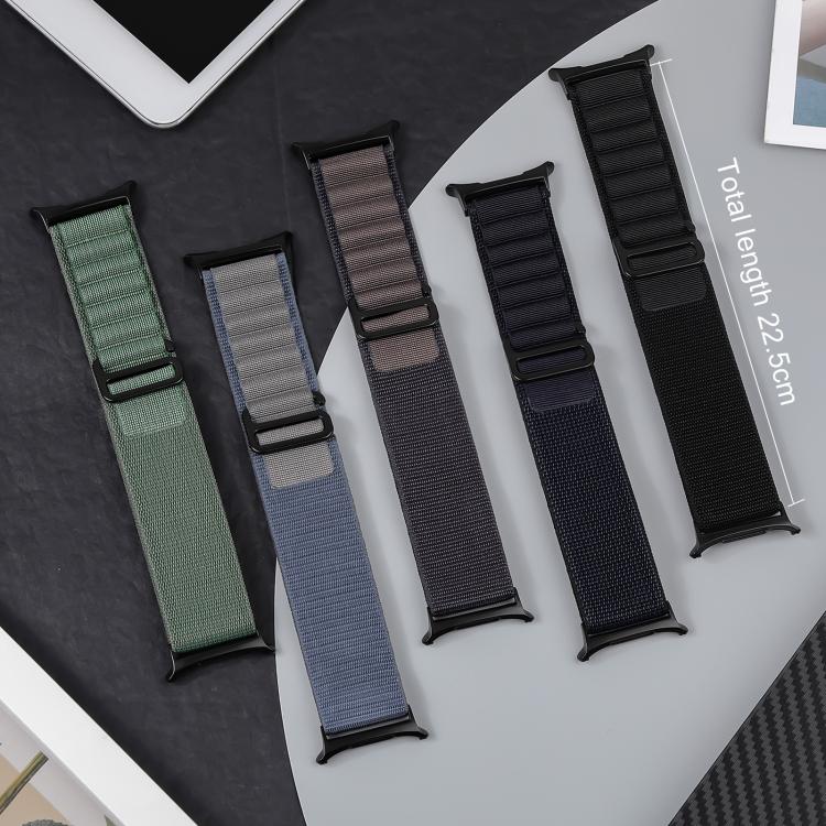 xDfind 黑色扣環尼龍錶帶，適用於 Samsung Galaxy Watch Ultra 47mm / Ultra 2025，Samsung Galaxy Watch8 / 8 Classic