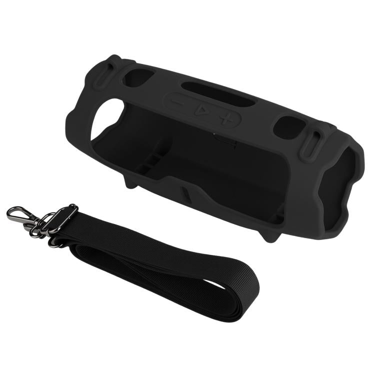 Silicone Protective Cover Portable Crossbody Speaker Soft Shell Bag, For JBL Charge 6