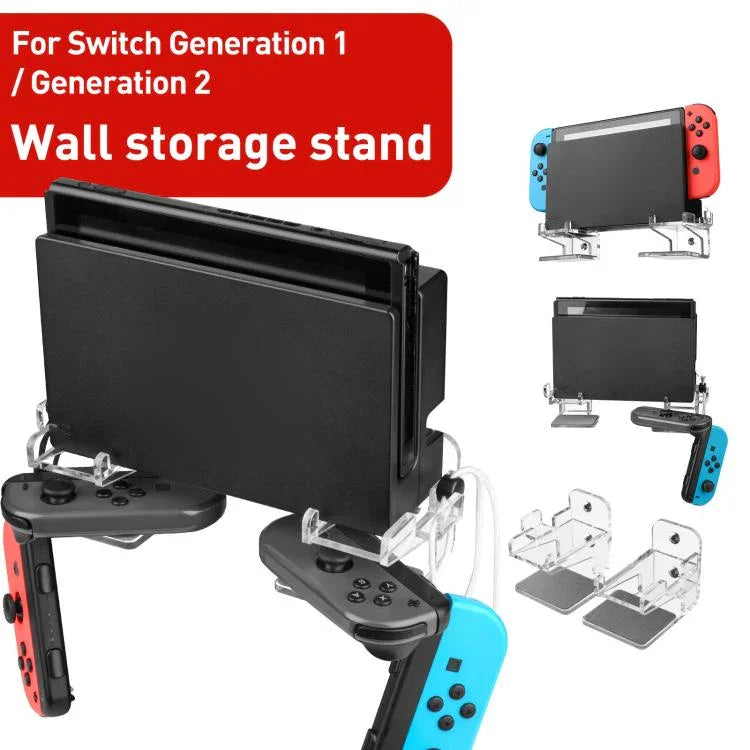 適用於任天堂 Switch 1 / 2 壓克力牆面分隔對稱收納架