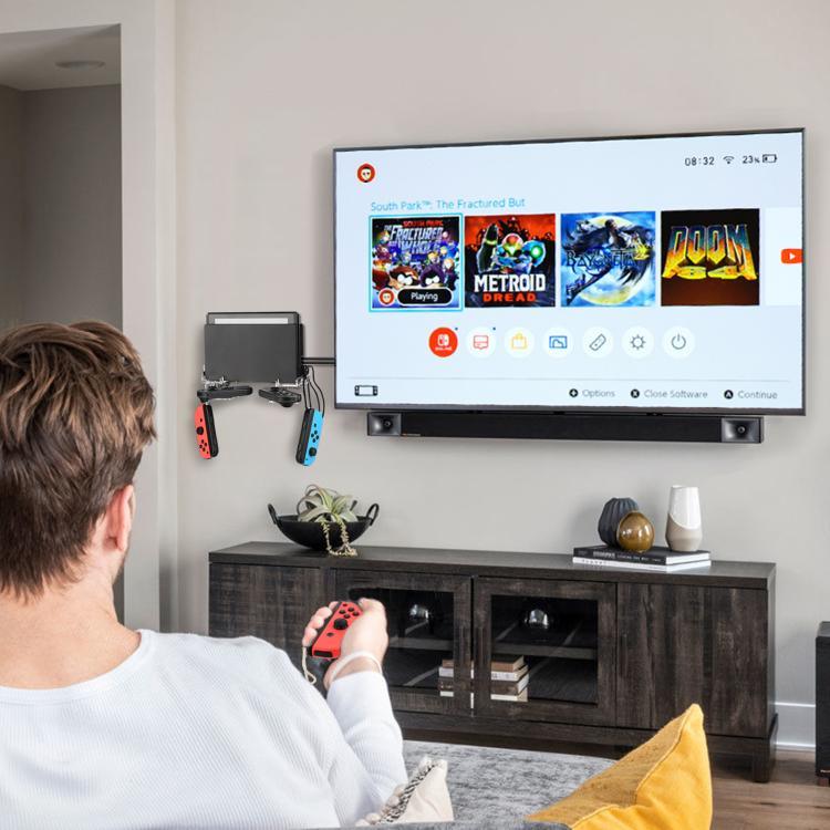 適用於任天堂 Switch 1 / 2 壓克力牆面分隔對稱收納架