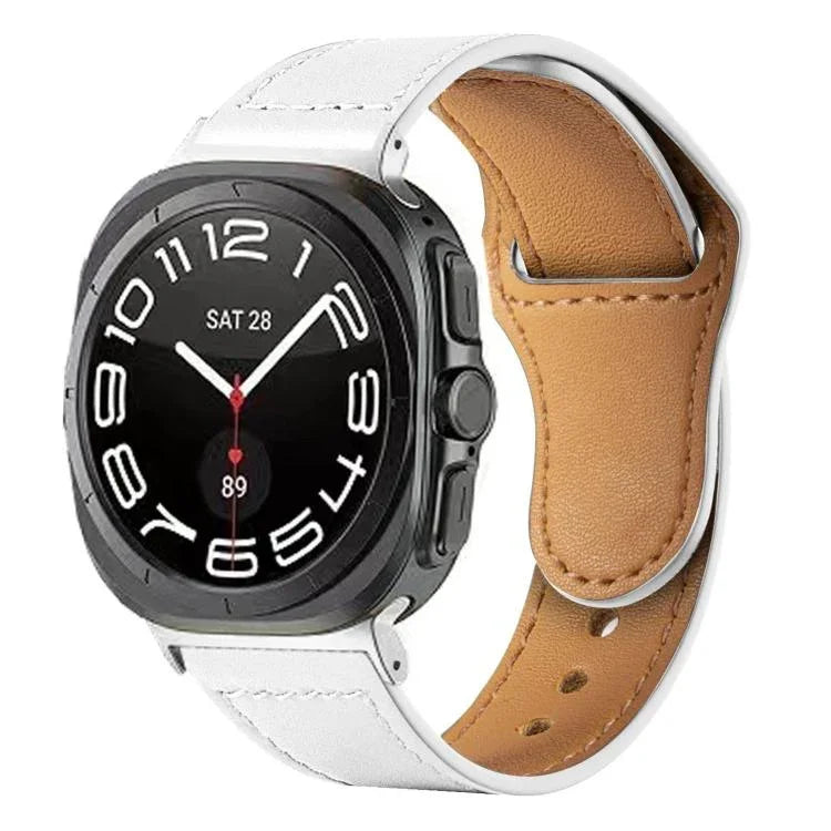 鉚釘反扣皮革錶帶，適用於 Samsung Galaxy Watch Ultra 47mm / Ultra 2025