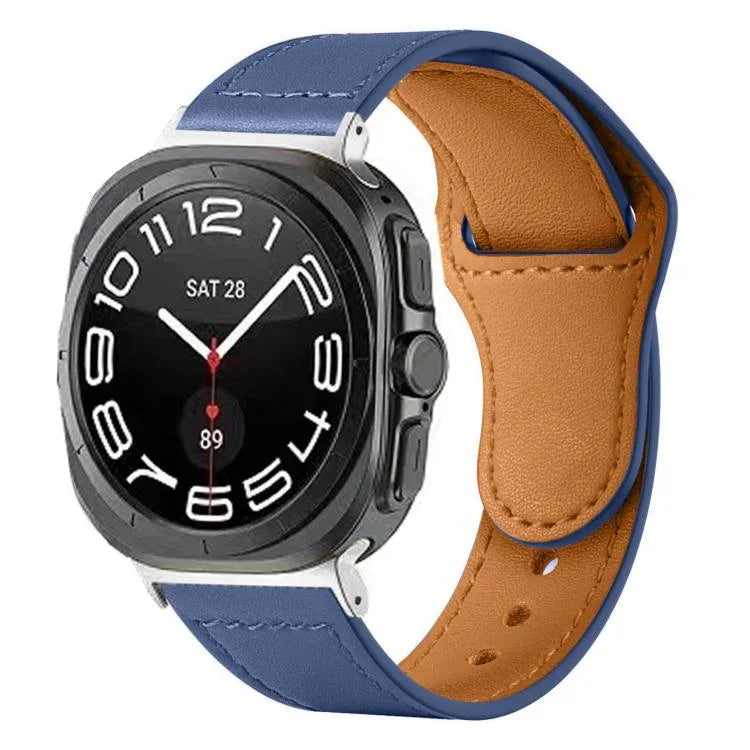 鉚釘反扣皮革錶帶，適用於 Samsung Galaxy Watch Ultra 47mm / Ultra 2025