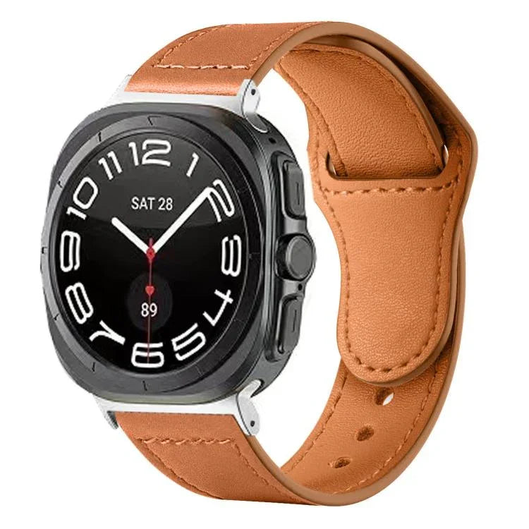 鉚釘反扣皮革錶帶，適用於 Samsung Galaxy Watch Ultra 47mm / Ultra 2025