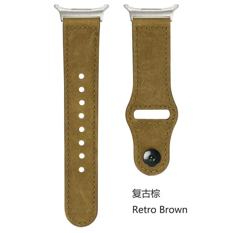 鉚釘反扣皮革錶帶，適用於 Samsung Galaxy Watch Ultra 47mm / Ultra 2025