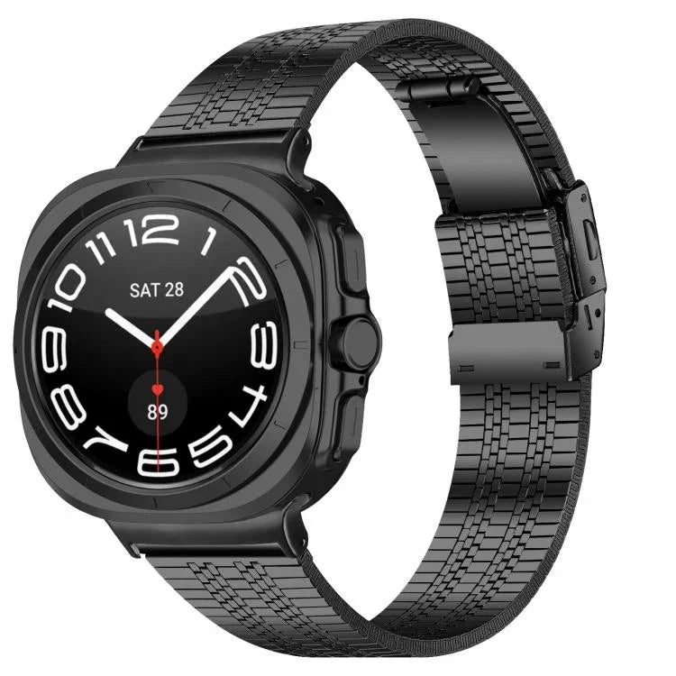 龜形扣五珠不鏽鋼錶帶，適用於 Samsung Galaxy Watch Ultra 47mm / Ultra 2025