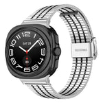七珠扣環不鏽鋼錶帶，適用於 Samsung Galaxy Watch Ultra 47mm / Ultra 2025