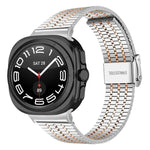 七珠扣環不鏽鋼錶帶，適用於 Samsung Galaxy Watch Ultra 47mm / Ultra 2025