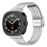 七珠扣環不鏽鋼錶帶，適用於 Samsung Galaxy Watch Ultra 47mm / Ultra 2025