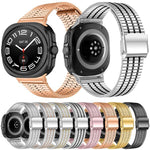 七珠扣環不鏽鋼錶帶，適用於 Samsung Galaxy Watch Ultra 47mm / Ultra 2025