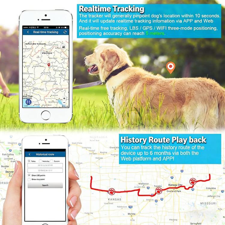 TK919 4G 狗項圈 IP67 防水 GPS 定位器