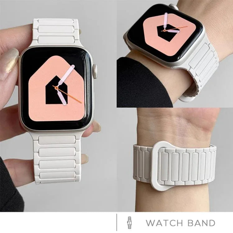 xDfind 磁吸三珠矽膠錶帶，適用於 Apple Watch 42 / 44 / 45 / 46 / 49mm，適用於 Apple Watch 38 / 40 / 41 / S10 42mm