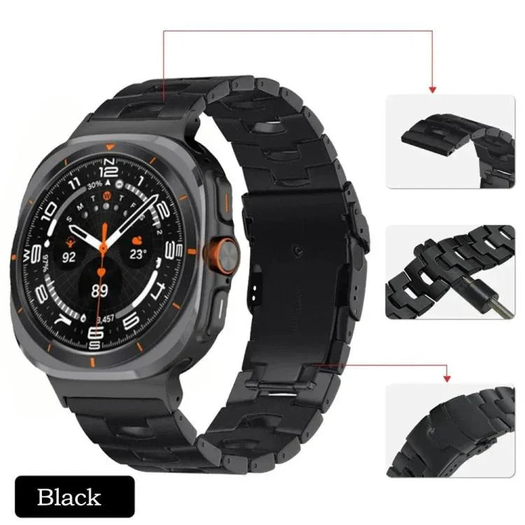 安全扣鈦合金錶帶，適用於 Samsung Galaxy Watch8 / Watch8 Classic