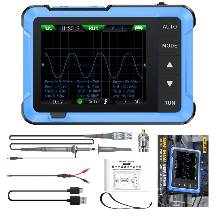 FNIRSI DSO510 手持小型數位便攜平板示波器，DSO510