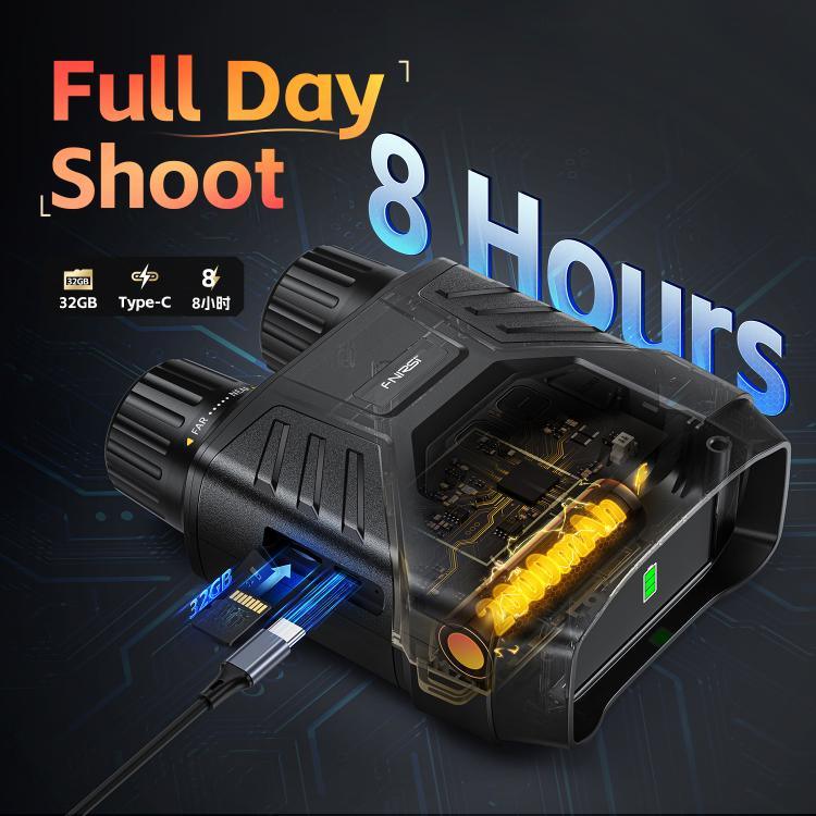 FNIRSI NVS-40 小型便攜戶外 4K 全彩高清紅外線雙筒望遠鏡夜視裝置，NVS-40