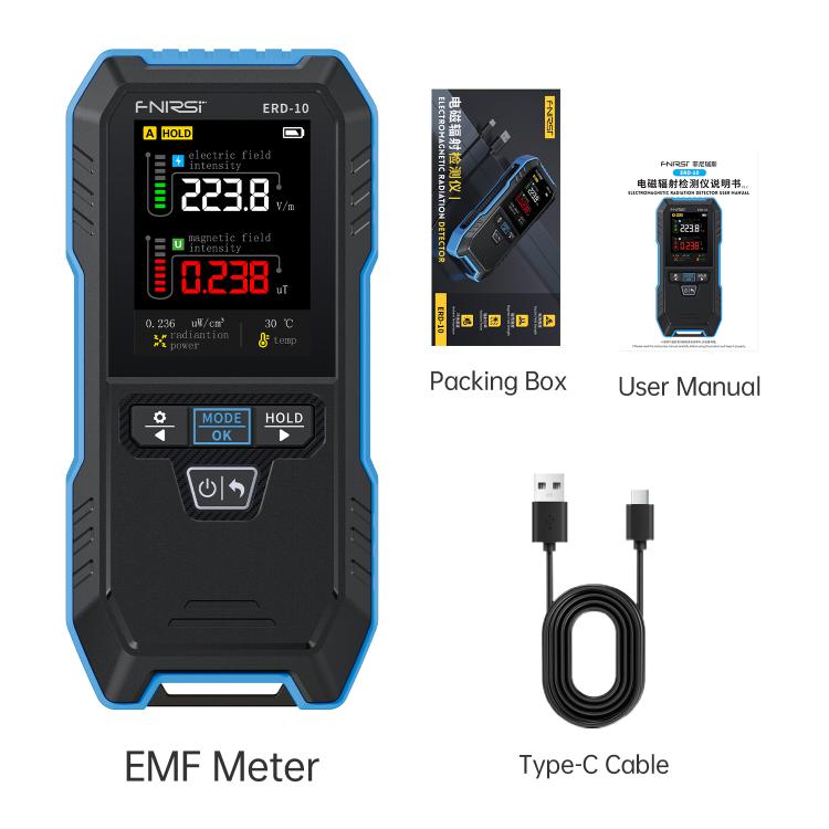 FNIRSI ERD-10 三合一電磁輻射偵測器，FNIRSI ERD-10