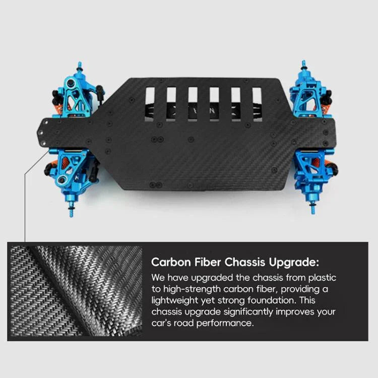 PMM Racing TT02 1:10 Carbon Fiber Chassis Aluminum Alloy RC Car Frame