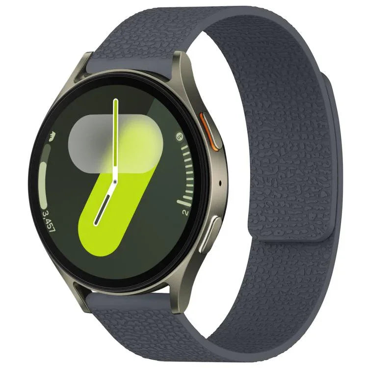 xDfind Litchi Texture Magnetic Silicone Watch Band, For Samsung Galaxy Watch Ultra/Ultra 2025, For Samsung Galaxy Watch8 / 8 Classic, For Samsung Galaxy Watch 7 / 6 / 5 / FE, For Samsung Galaxy Fit3 SM-R390