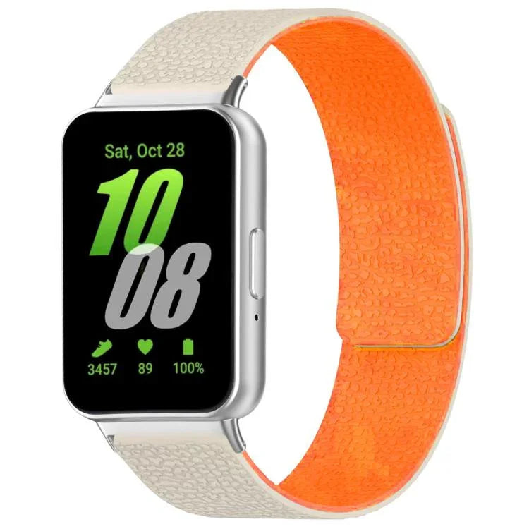 xDfind Litchi Texture Magnetic Silicone Watch Band, For Samsung Galaxy Watch Ultra/Ultra 2025, For Samsung Galaxy Watch8 / 8 Classic, For Samsung Galaxy Watch 7 / 6 / 5 / FE, For Samsung Galaxy Fit3 SM-R390