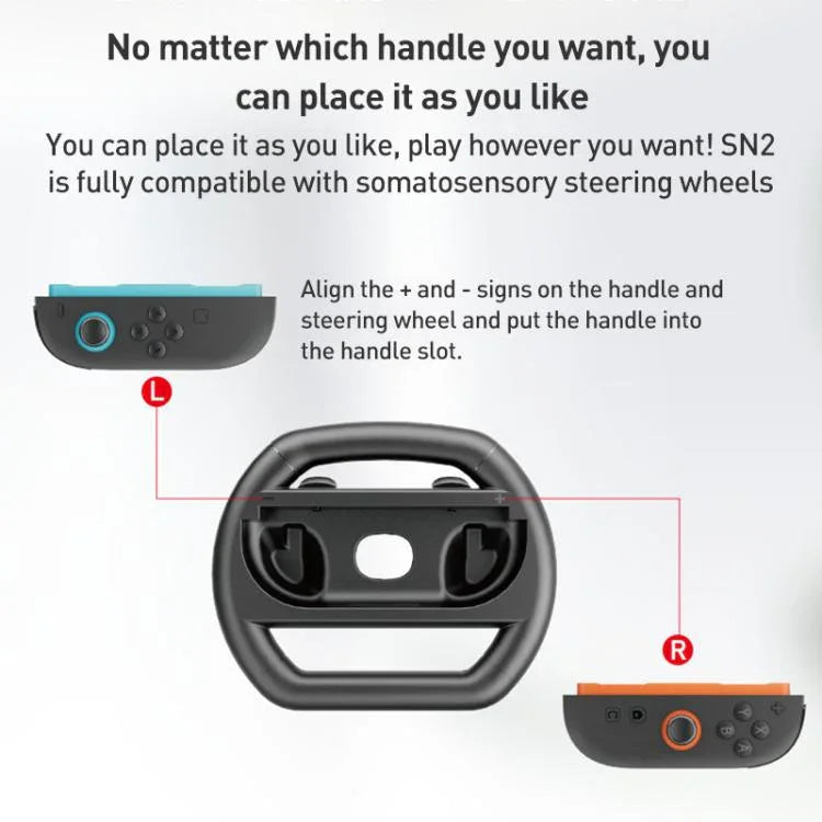 適用於 Nintendo Switch 2 Joy-Con 1對 iPlay HBS-2813 控制器賽車簡易方向盤
