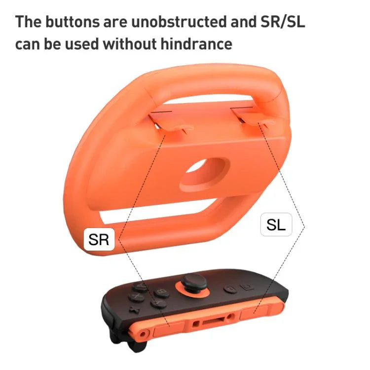 適用於 Nintendo Switch 2 Joy-Con 4件組 iPlay HBS-2813-C 簡易賽車方向盤控制器