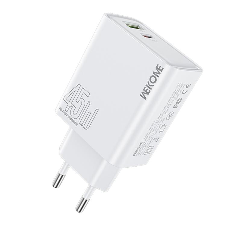WK WP-U64 45W Kinkong 閃充 USB+Type-C 埠快速充電器，歐規插頭，英規插頭，美規插頭