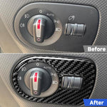 Carbon Fiber Car Headlight Switch Panel Decorative Sticker for SEAT Leon 2005-2012, Headlight Switch Panel, Left Driver, Headlight Switch Panel, Right Driver