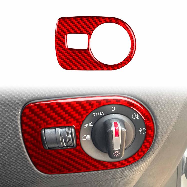 Carbon Fiber Car Headlight Switch Panel Decorative Sticker for SEAT Leon 2005-2012, Headlight Switch Panel, Left Driver, Headlight Switch Panel, Right Driver