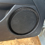 4pcs/Set Carbon Fiber Car Door Horn Ring Decorative Sticker for SEAT Leon 2005-2012, Left and Right Driver, Door Horn Ring