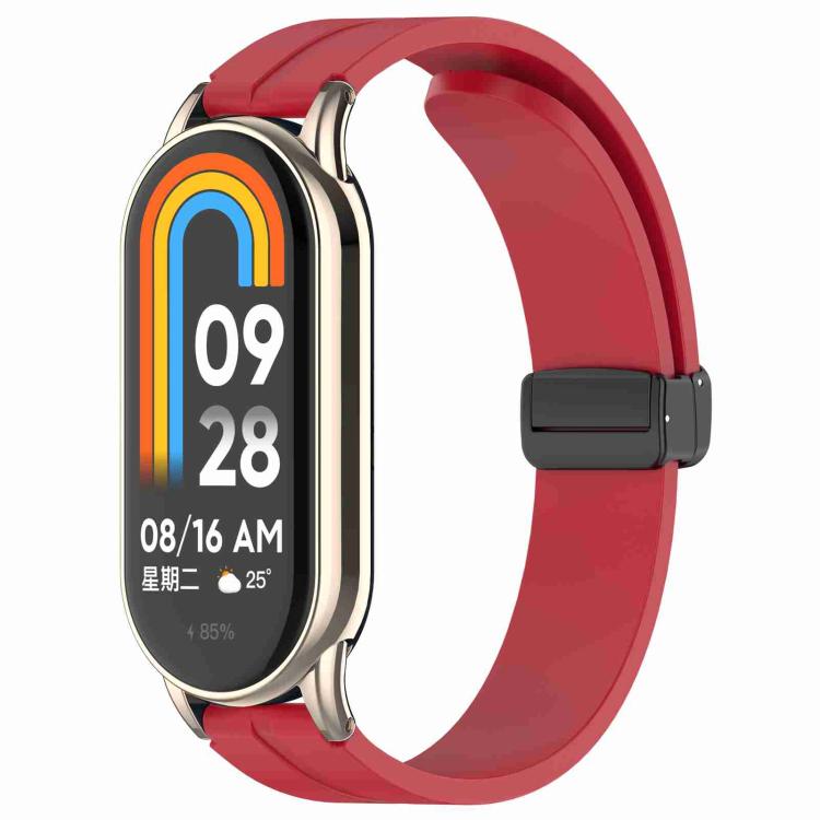 xDfind Folding Buckle Silicone Watch Band, For Xiaomi Smart Band 10 / 9 / 8 / NFC